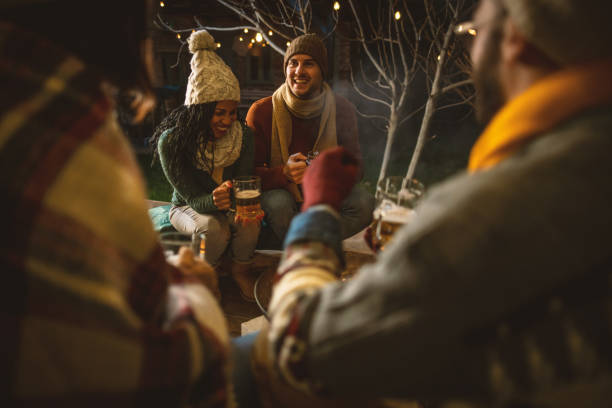 istock Enjoying by the campfire on a winter night 1742087689