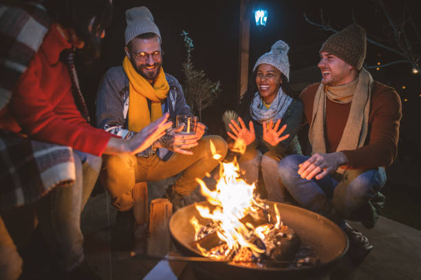 istock Winter night around the fireplace 1742091962