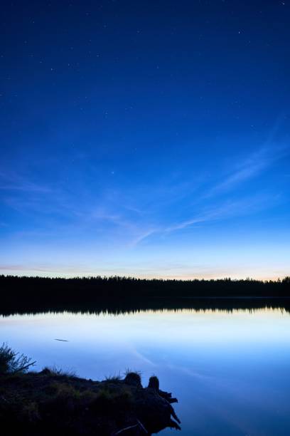 istock Scenic view of a tranquil lake in twilight 1742107174