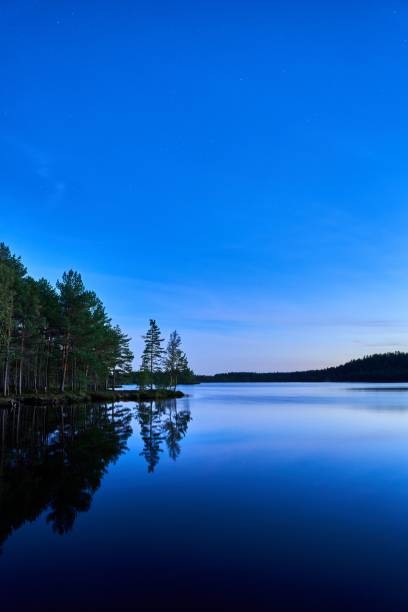 istock Scenic view of a tranquil lake in twilight 1742107211