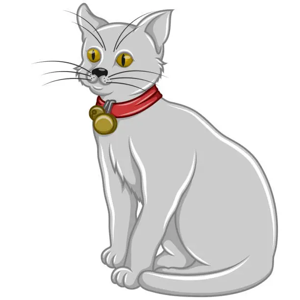 Vector illustration of Cartoon cat vector design