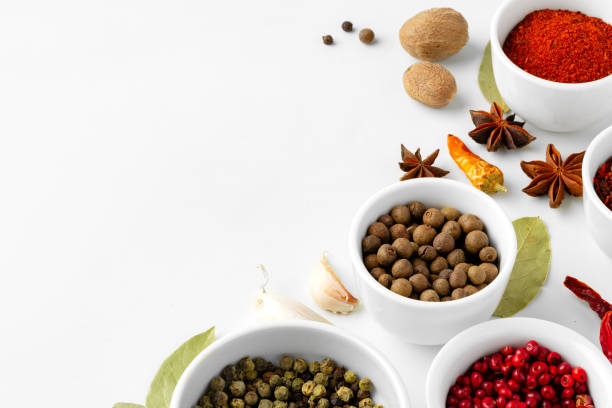 istock Various spices in a bowls on white background 1742125605