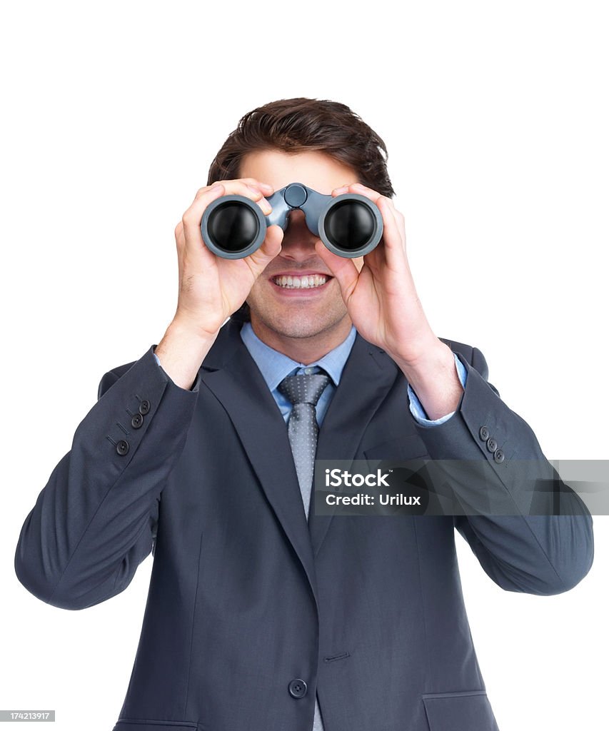 Young male executive searching for business opportunities  Adult Stock Photo