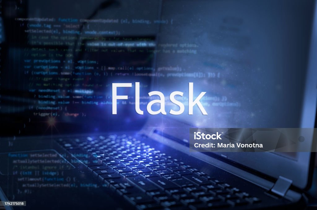 premium photo | python inscription text against laptop... Flask Inscription Against Laptop And Code Background Learn Flask ...