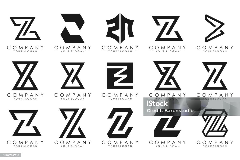 Z Creative Abstract Collection With Letters Z Logo Design Creative Design Logotype ...