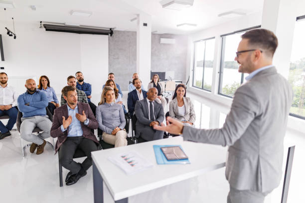 istock Business seminar in board room! 1742213292