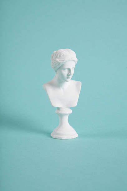 istock a white venus bust on a vivid turquoise background. 1742229992