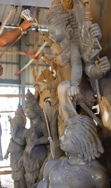 istock Durga puja of Bengal 1742242644
