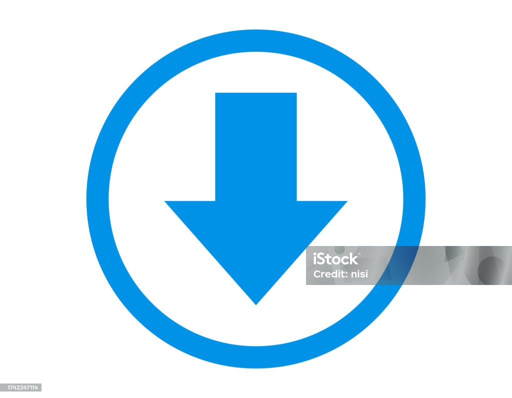 Down Triangular Pointer A Downward Pointer With A Triangular Arrow Stock Illustration ...
