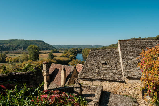 istock Dordogne river and rooftops at Beynac in France 1742247662