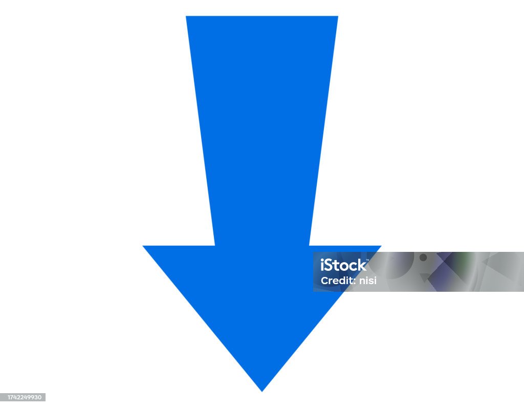 Down Triangular Pointer A Downward Pointer With A Triangular Arrow Stock Illustration ...