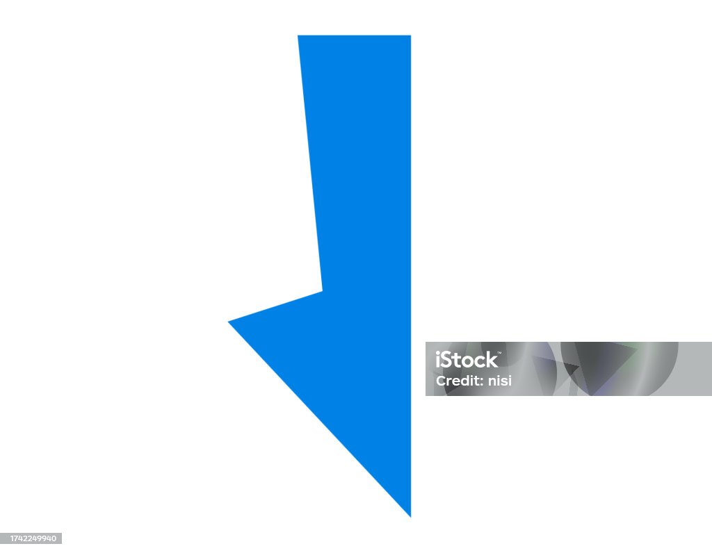 Down Triangular Pointer A Downward Pointer With A Triangular Arrow Stock Illustration ...