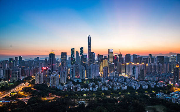 istock Shen zhen night city scape 1742266119