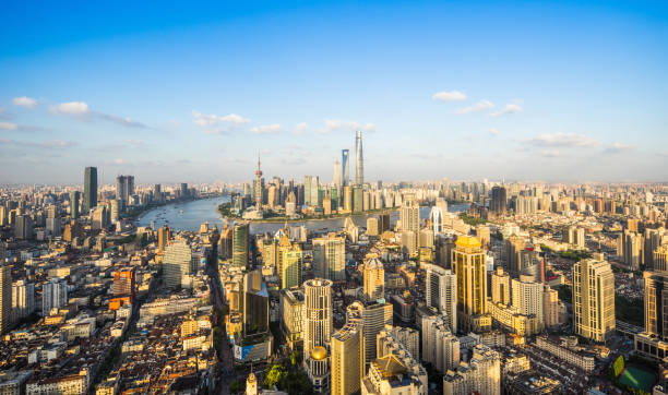 istock Aerial View of Shanghai Skyline 1742268359