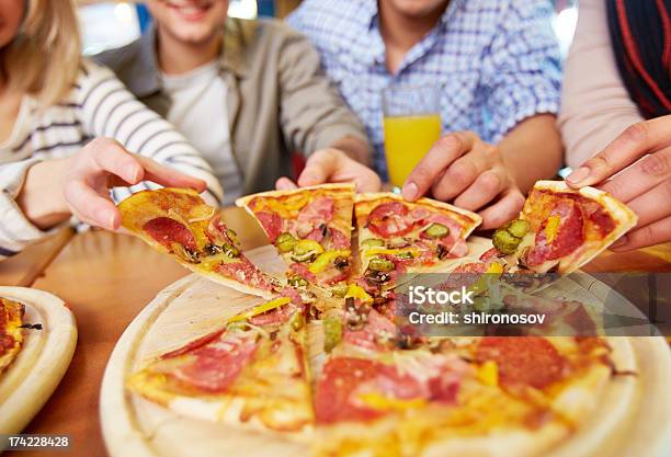 Appetizing Pizza Stock Photo - Download Image Now - Pizza, Adult, Bonding