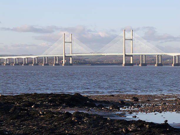 M4 Severn Bridge crossing, Gloucestershire, UK, January 2011