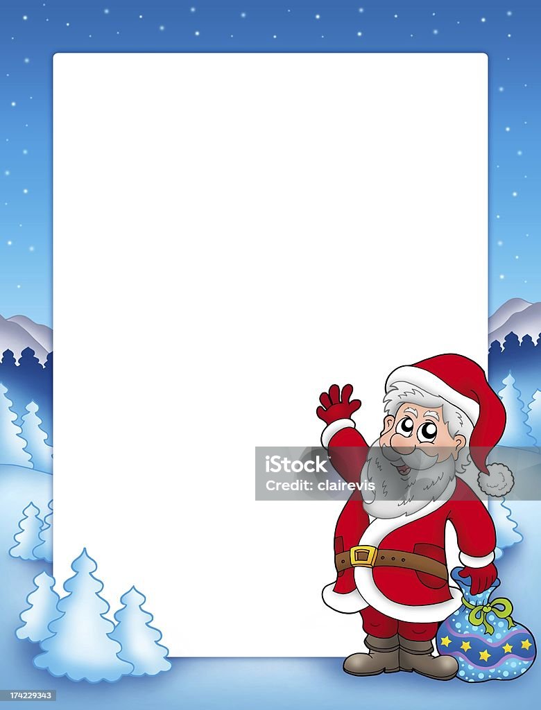 Marco de Navidad con Santa Claus 2 - Foto de stock de Acontecimiento libre de derechos