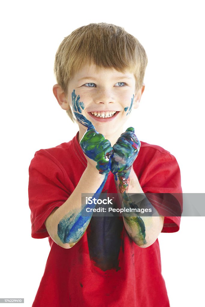 J'ai hâte de la peinture un peu plus encore ! - Photo de Enfant libre de droits