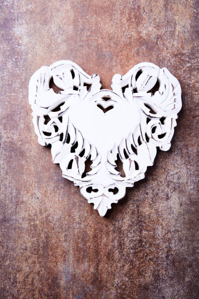 istock Wooden Heart on rustic stone background. Soft focus. Copy space. 1742304303