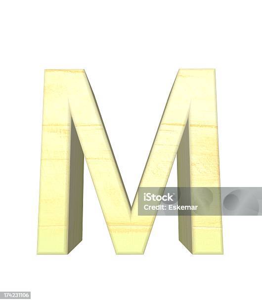 Lettera M - Fotografie stock e altre immagini di Alfabeto - Alfabeto, Bianco, Composizione verticale