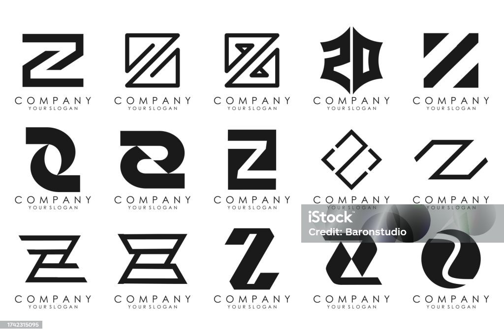 Letter Z Collection Abstract Collection With Letters Z Logo Design Creative Design Logotype ...