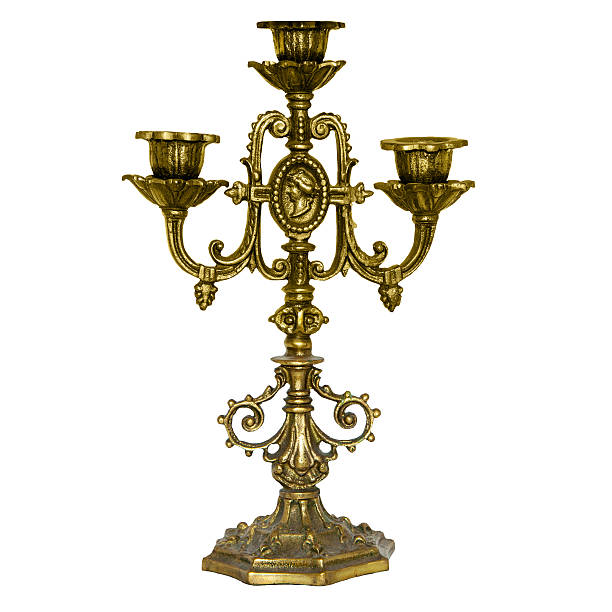 istock golden candle on white background 174231848