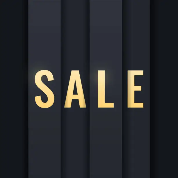 Vector illustration of Luxurious square sale banner for web and social media.