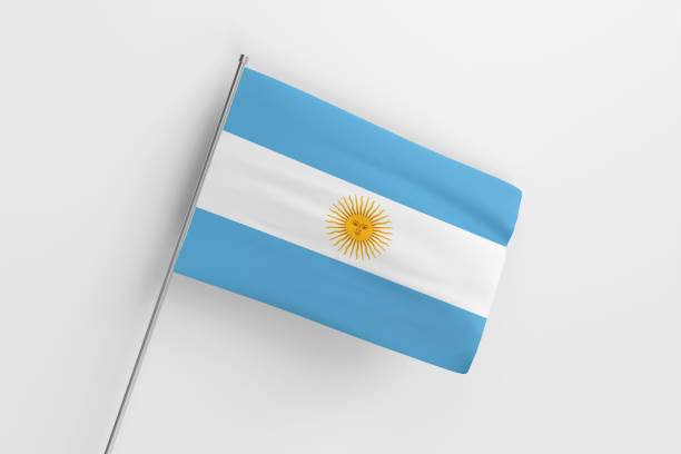 istock Argentina national flag on white background. 1742329810