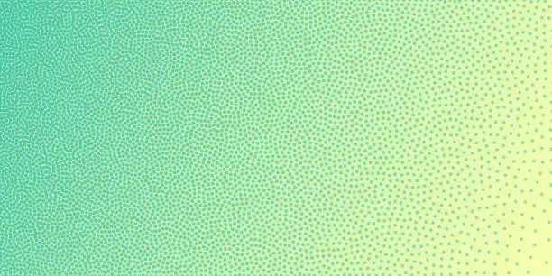 Vector illustration of Abstract design with dots and Green gradients - Stippling Art - Trendy background