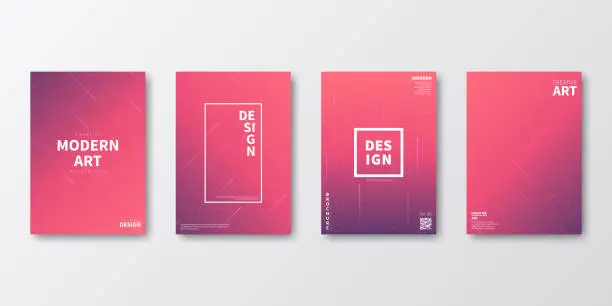 Vector illustration of Brochure template layout, Pink cover design, business annual report, flyer, magazine