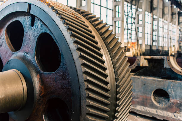 istock Old equipment, machines, tools in a rustic style in an abandoned mechanical factory 1742334398