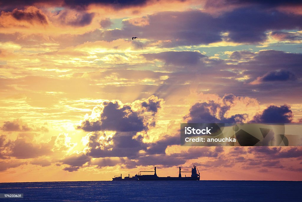 Amanecer sobre el océano, en Miami Beach - Foto de stock de Agua libre de derechos