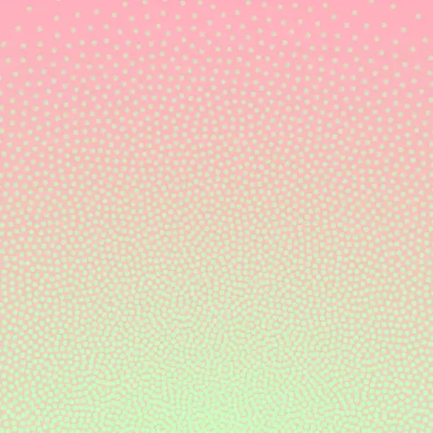 Vector illustration of Abstract design with dots and Pink gradients - Stippling Art - Trendy background