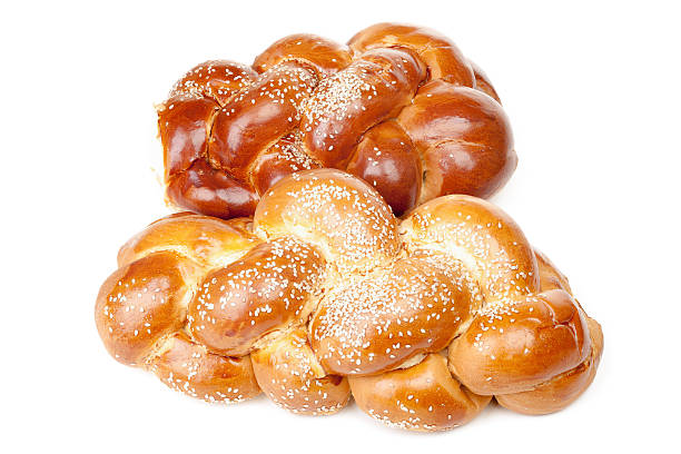 istock Pair of braided shabbat challah 174233975