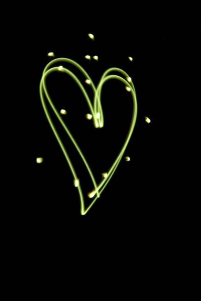 istock Abstract Yellow Heart, Line Art 1742343801