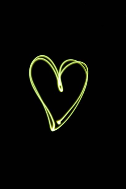istock Abstract Yellow Heart, Line Art 1742343803