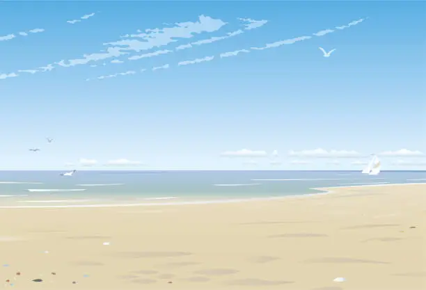 Vector illustration of Beach