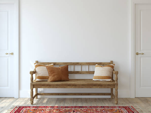 istock Modern farmhouse entryway. 3d rendering. 1742346615