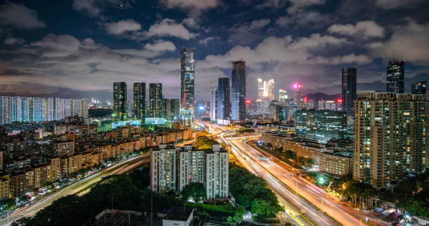 istock Shen zhen night city scape 1742346760