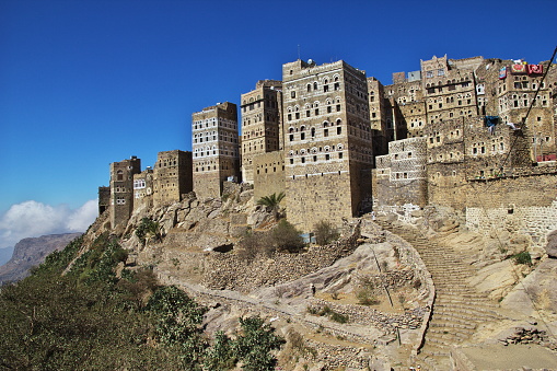 Al Hajjarah village in mountains of Yemen