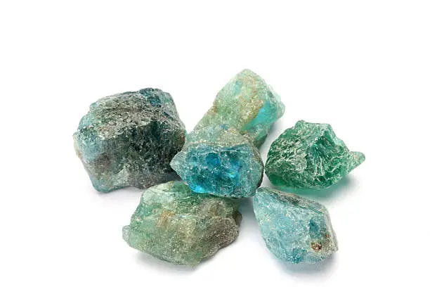 This is an uncut stone of the apatite.