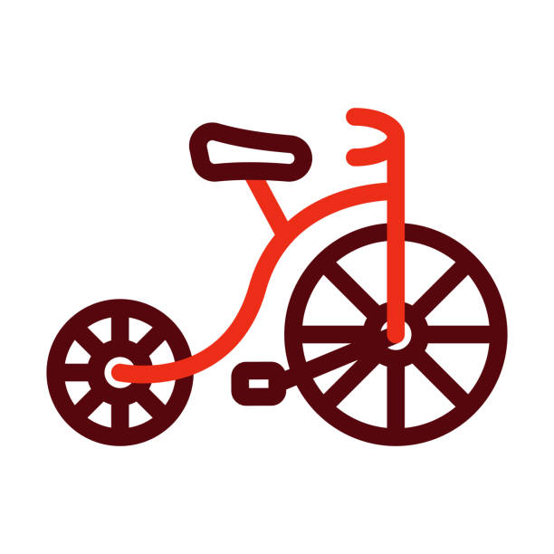 istock Bicyle Vector Thick Line Two Color Icons For Personal And Commercial Use. 1742381400
