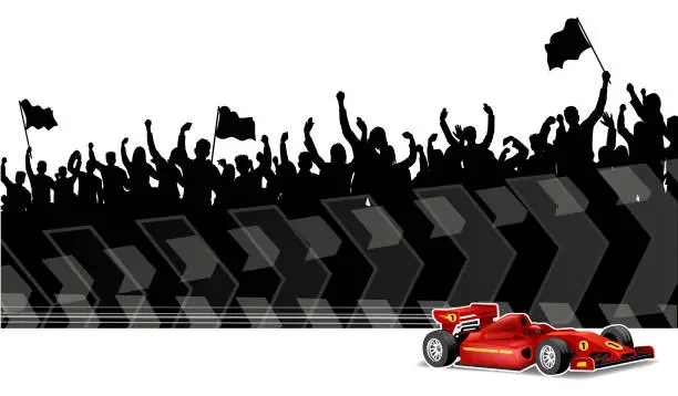 Vector illustration of racecar speed