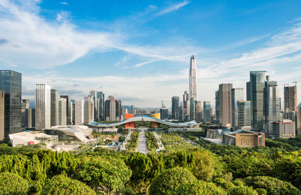 istock Skyscrape of Shenzhen city 1742395696