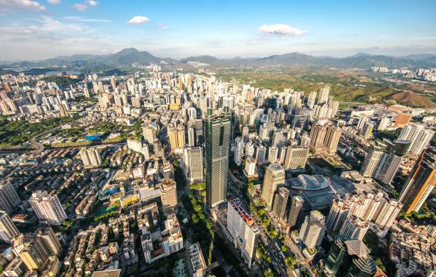 istock Skyscrape of Shenzhen city 1742396881