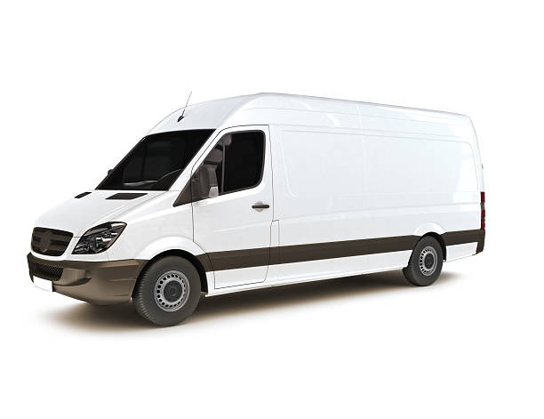 Industrial van on a white background stock photo
