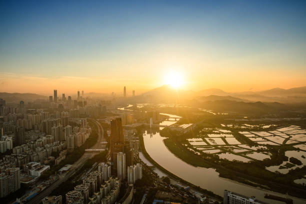 istock Shen zhen night city scape 1742397458