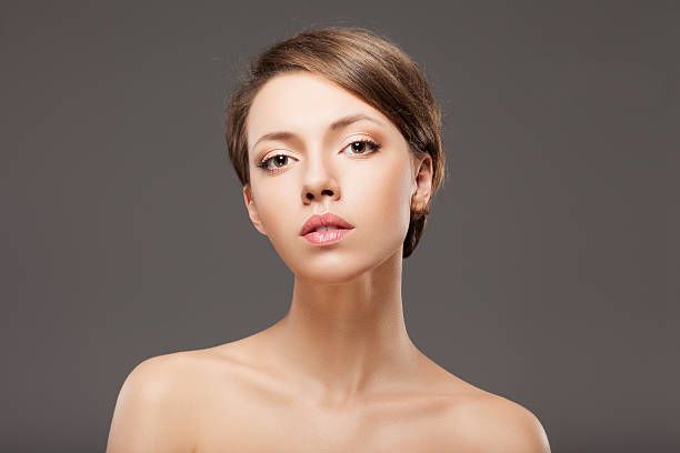 Portrait of beautiful young girl stock photo