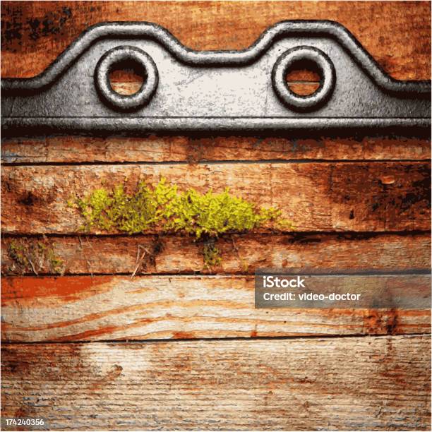 Metall Und Holz Hintergrund Stock Vektor Art und mehr Bilder von Alt - Alt, Bildhintergrund, Chrom