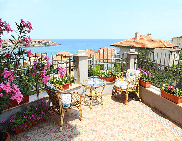 istock Beautiful patio surrounded by flowers 174241074